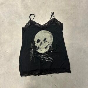 Y2K Affliction Style Skull Tank Top